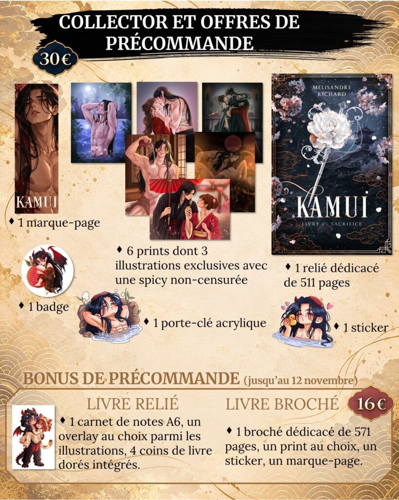 Couverture de KAMUI, Tome 1 : Sacrifice par Mélisandre Richard