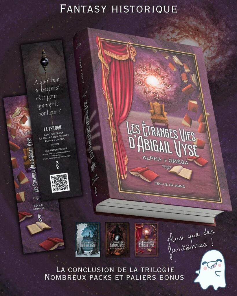 Couverture de Alpha + Oméga – Livre 3 Les étranges vies d’Abigail Vyse par Cécile Saimond